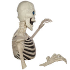 48" Halloween Giant Groundbreaker Skeleton with LED Light Moving Eyes, Creepy Sound Effect for Yard Porch Halloween Decoration
