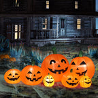 7 FT Halloween Inflatables Pumpkin, Halloween Decoration 7 Blow up Pumpkins w/ Build-in LEDs for Halloween Party