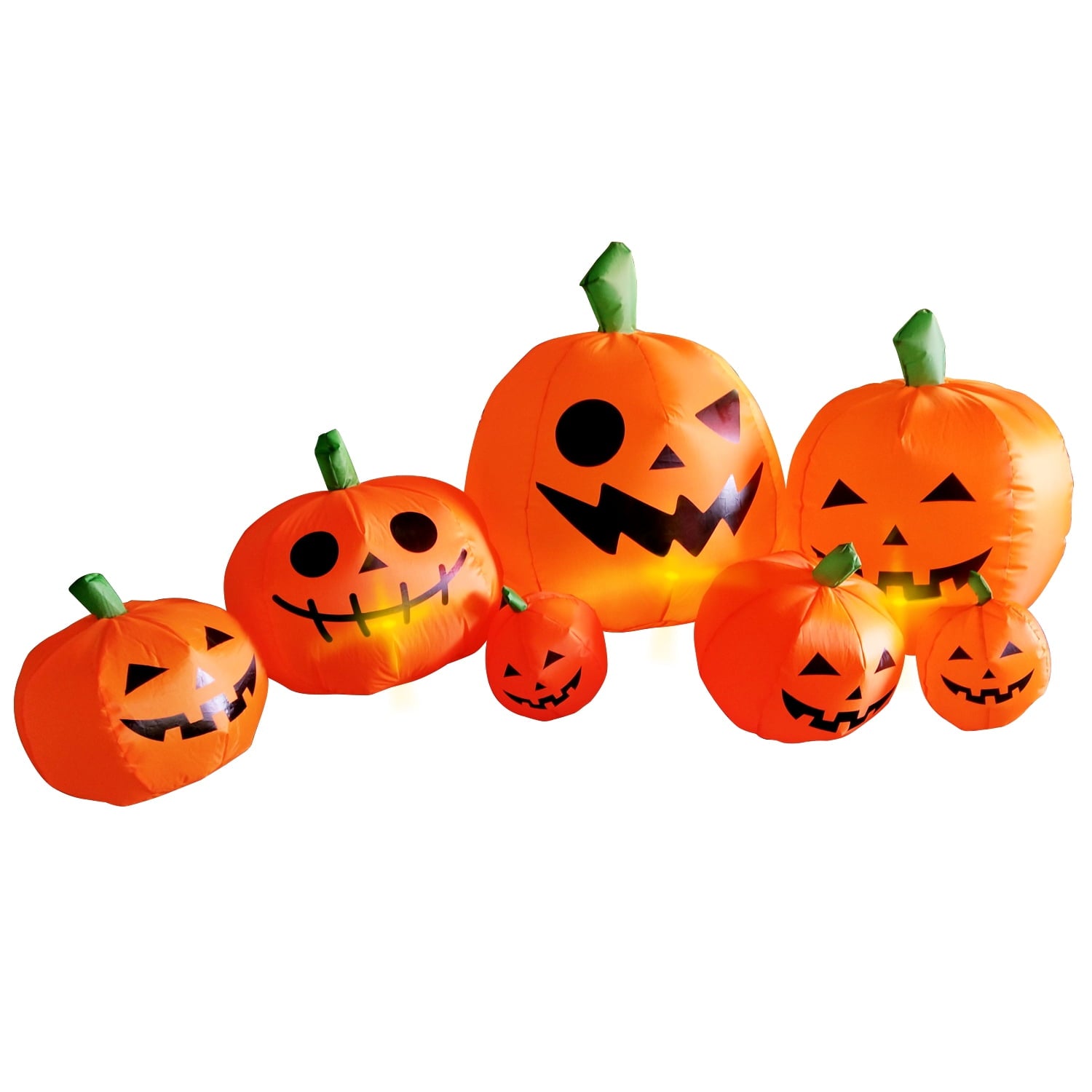 8 ft Halloween Inflatable Pumpkin, Giant Lighted Jack-O'-Lantern Blow Up Yard Decoration Waterproof with LED, Blower, Stakes and Tethers