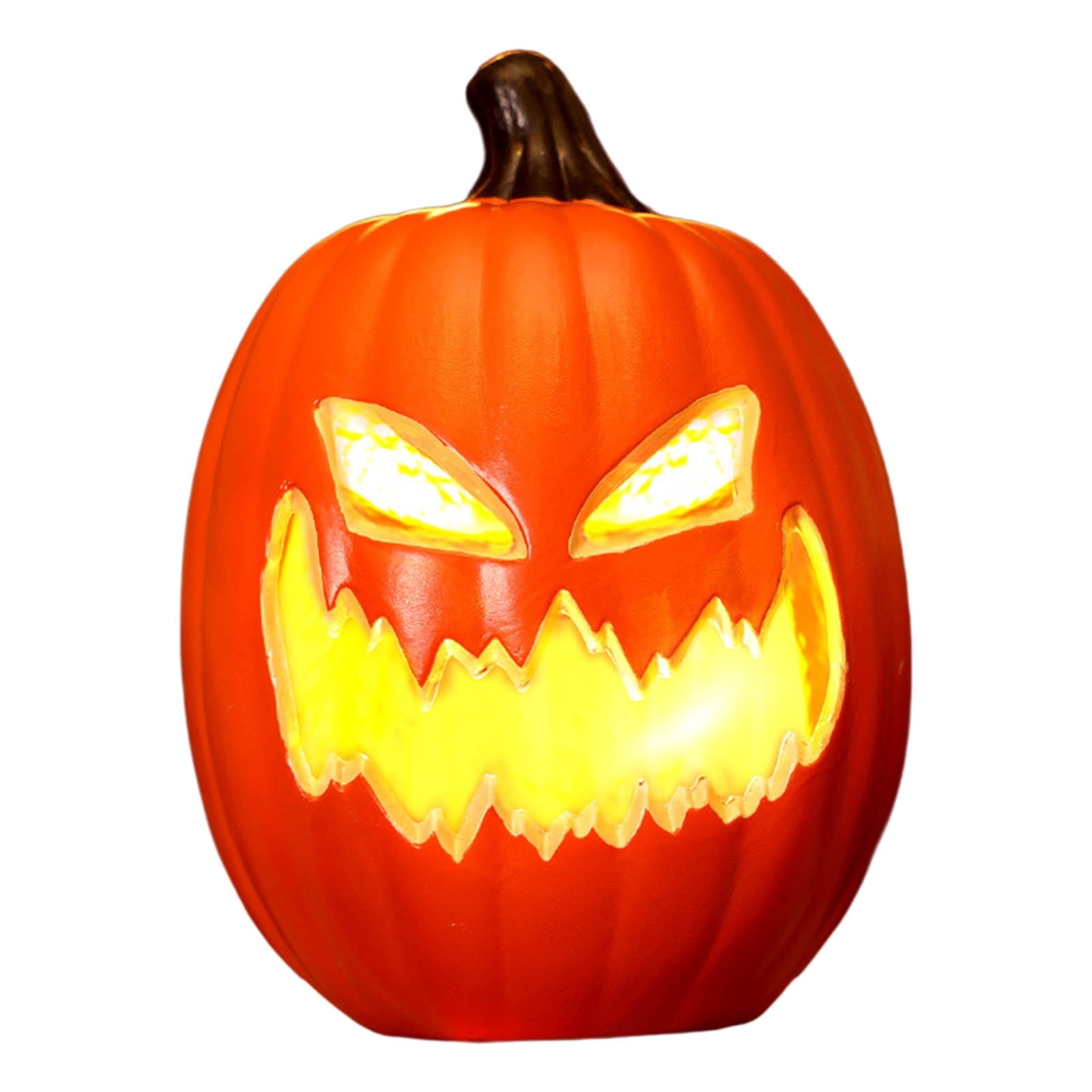 Halloween LED Light Up Pumpkin Decorations for Home,12" Blow Molded Jack O Lantern with Realistic Carved Design,Battery Operated Indoor Outdoor Halloween Party Decor,Bar,Yard,Porch