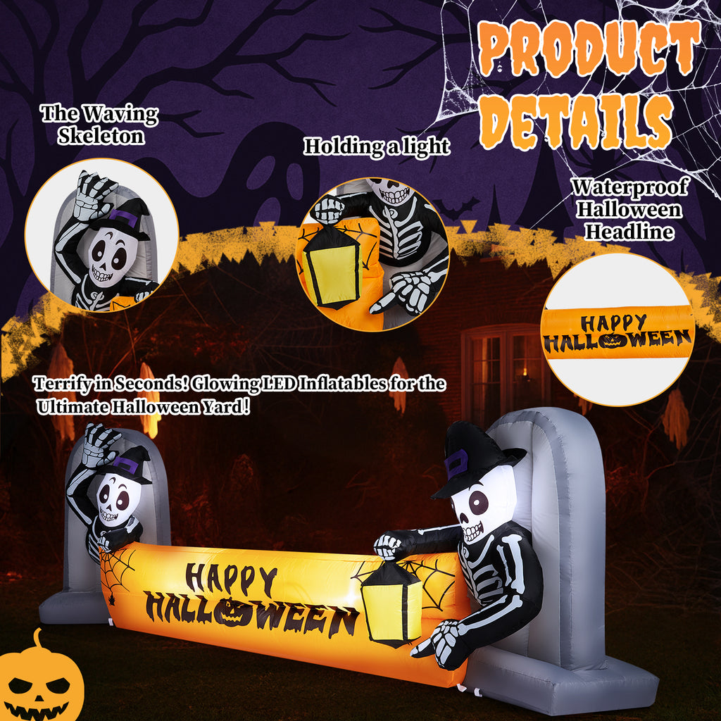 10 FT Halloween Inflatables Ghost Tombs Decor Outdoor Halloween Decoration