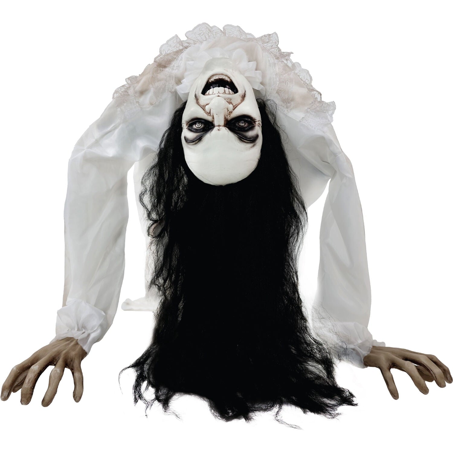 Lifesize 35" Animatronic Possessed Woman with Lights and Sound, Halloween Decoration,HHLADY-11FLSA