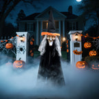 Fun Little Toys 3 Pcs Halloween Witch Decorations, 43" Wicked Witches Decor, Scary Halloween Stakes for Outdoor Graveyard, Garden, Yard, Lawn, Walkway Party Supplies