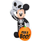 Airblown Inflatables 4FT Tall Halloween Inflatable Disney Mickey Mouse with Pumpkin