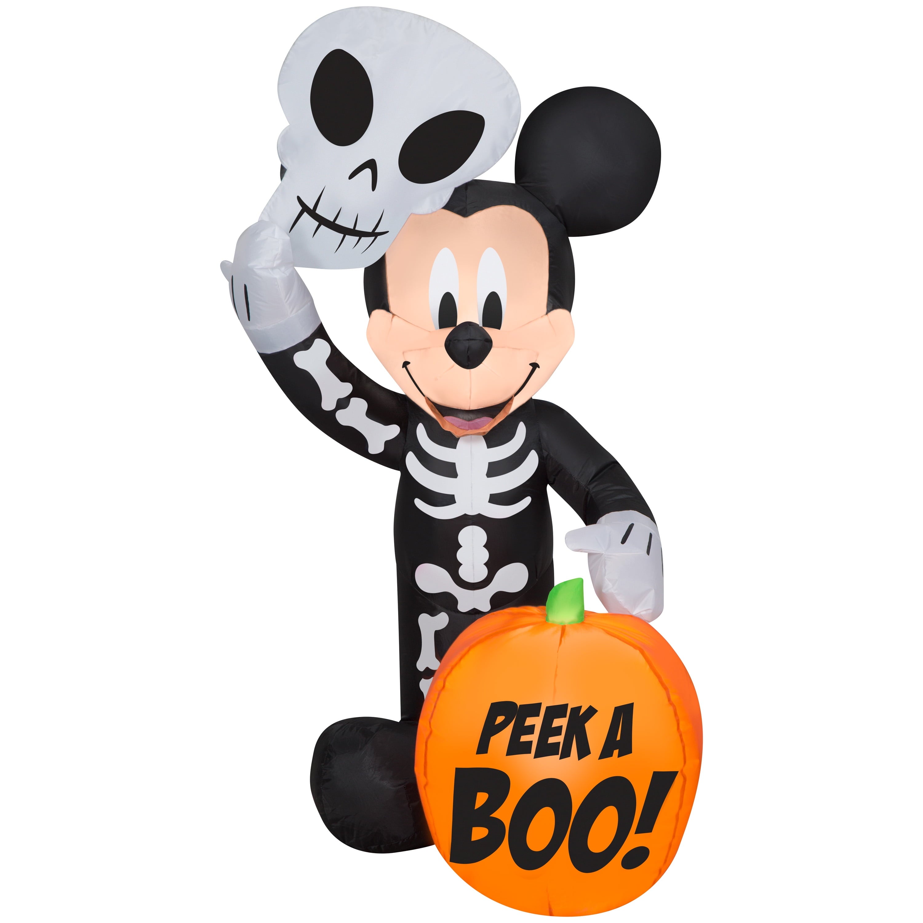 Airblown Inflatables 4FT Tall Halloween Inflatable Disney Mickey Mouse with Pumpkin