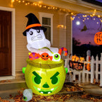 Spooky Yard™ Thanksgiving Inflatable Turkey 5FT Blow up Outdoor Thanksgiving Inflatables Decoration with LED Lights for Holiday Party Yard Garden