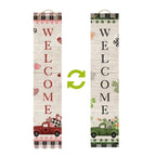 Briarwood Lane Valentine's Double Sided Reversible Pine Porch Leaner 47x9.5 Holiday Pickup Trucks For Valentine's Porch Leaner