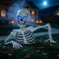 Spooky Yard™ Clearance Halloween Decorations Skeletons, Giant Ground Breaking Skeleton with LCD Eyes, Spooky Haunted Home Halloween Decorations Outdoor for Yard, Patio & Front Porch