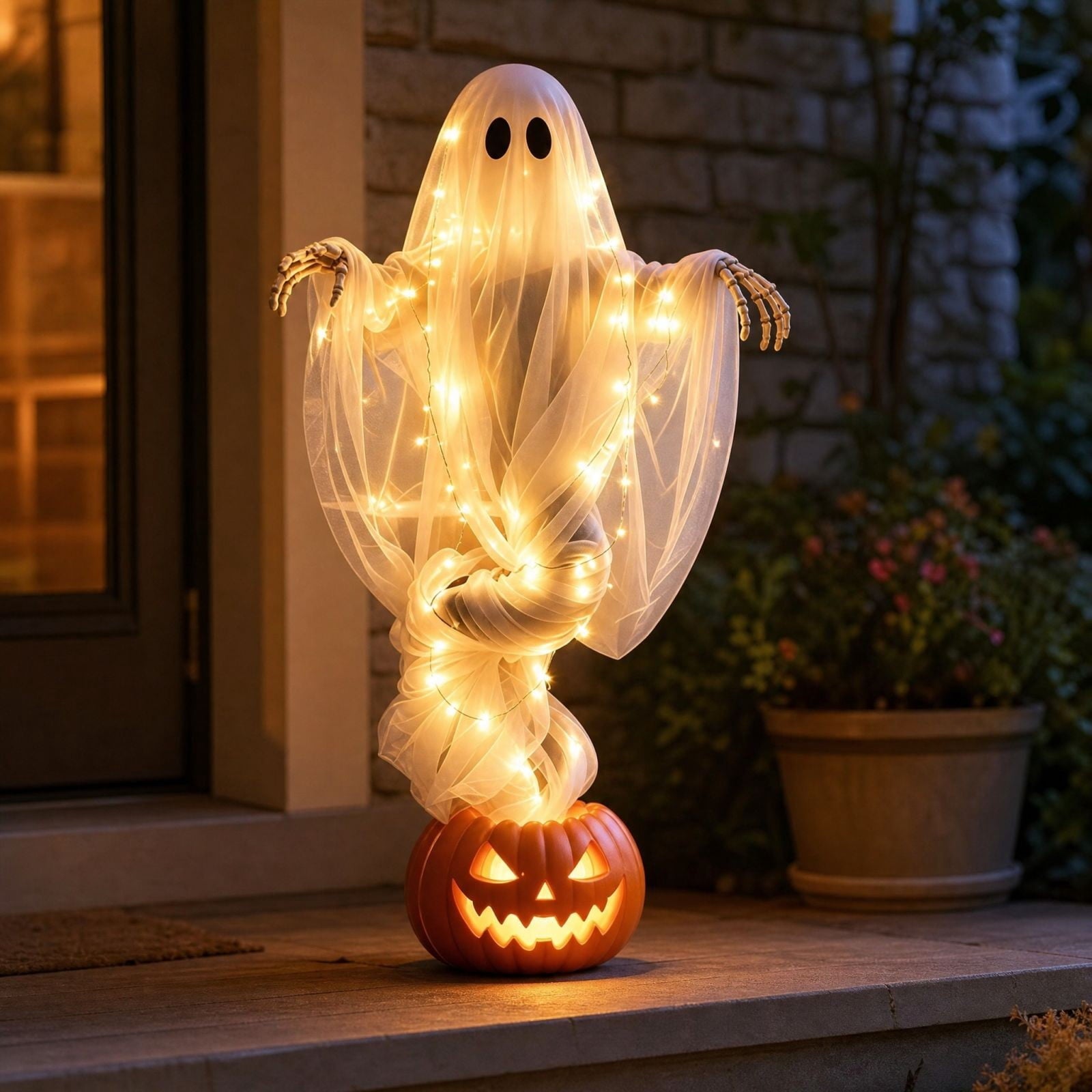 Spooky Yard™ Clearance Halloween Decorations Skeletons, Giant Ground Breaking Skeleton with LCD Eyes, Spooky Haunted Home Halloween Decorations Outdoor for Yard, Patio & Front Porch