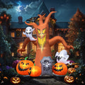 Coolmade 8ft Halloween Inflatables Decorations Inflatable Dead Tree Outdoor Decorations with LED Lights Built-in Blow Up Yard Decoration Pumpkin Ghost for Halloween Outdoor