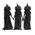 Evergreen Set of 3 LED Lighted Halloween Witch Stakes, 4' Tall for Garden Lawn or Patio
