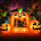 8.5FT Halloween Inflatable,Pumpkin Photo with Lights for Party Yard Decorations