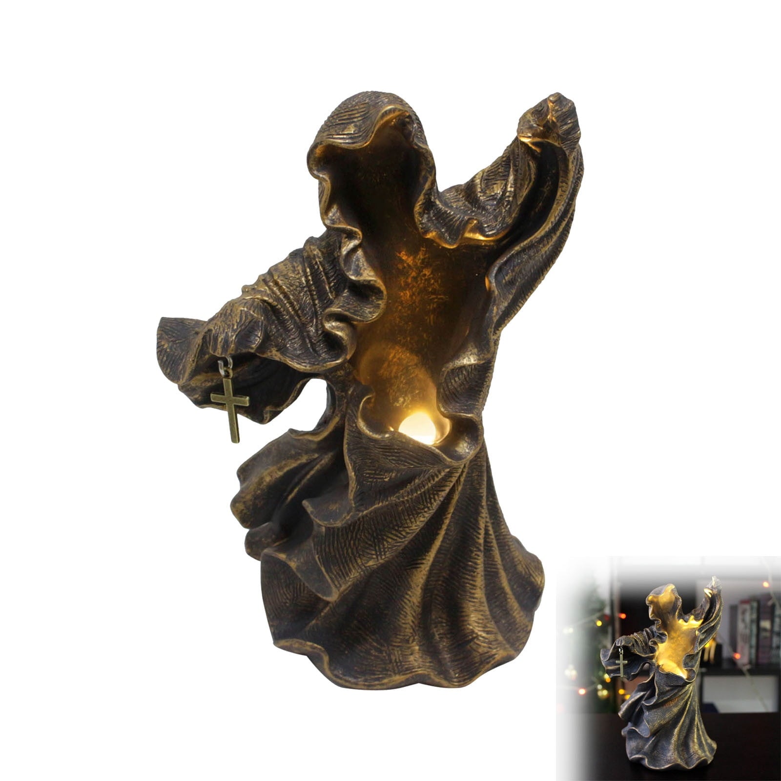 Fridja Hell Messenger With Lantern Witch Decoration Lantern The Ghost Looking For Light Halloween Decorations
