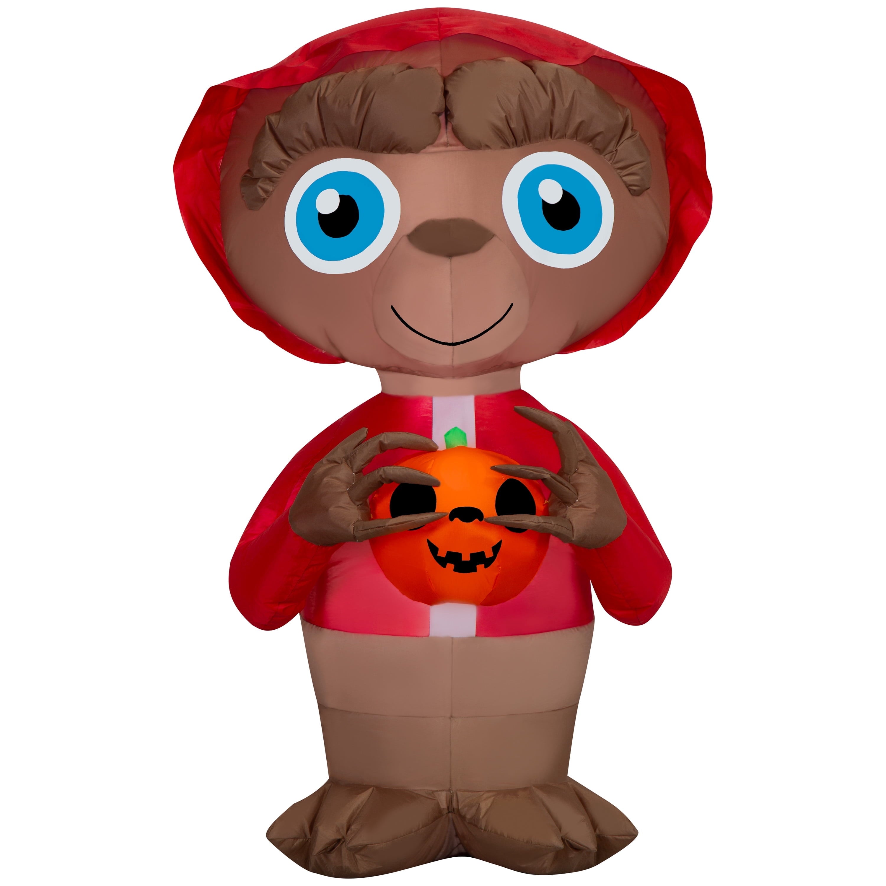 SS555113G 38 in. Air Blown Inflatable E.T. The Extra-Terrestrial with Jack-O-Lantern Halloween Outdoor Decoration