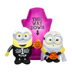 Airblown Inflatable Minions Halloween Scene Universal, 5 ft Tall, Multicolored