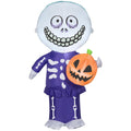 Halloween Inflatable Barrel with Jack O' Lantern, 4 ft Tall, Multi