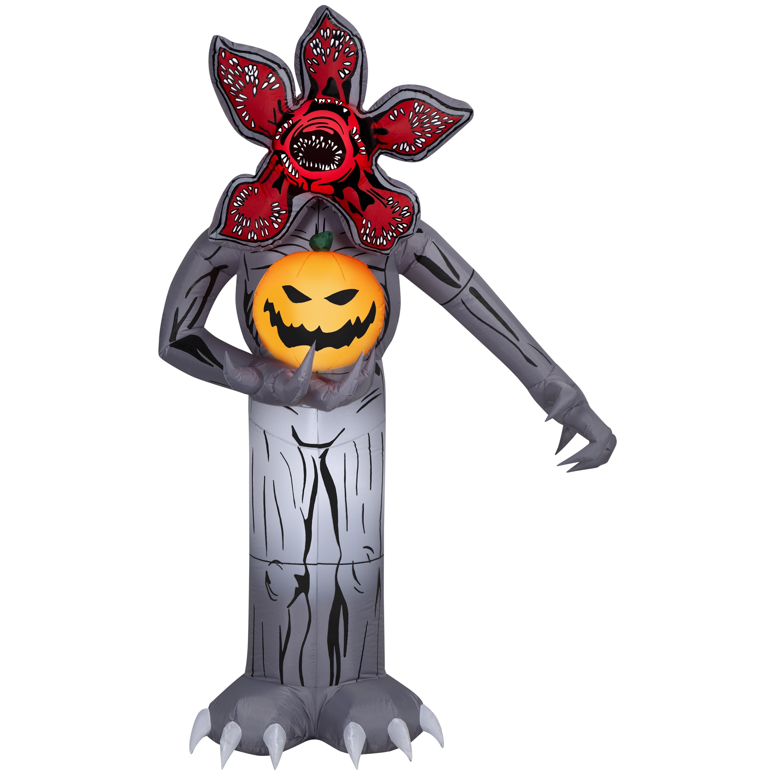 Halloween Inflatable Demogorgon with Jack O' Lantern, 7 ft Tall, Multi