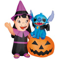 Disney Lilo and Stitch Pumpkin Halloween Inflatable Decoration - Large