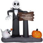 Industries Yard Inflatables Nightmare Before Christmas Halloween Town Scene, 6 ft