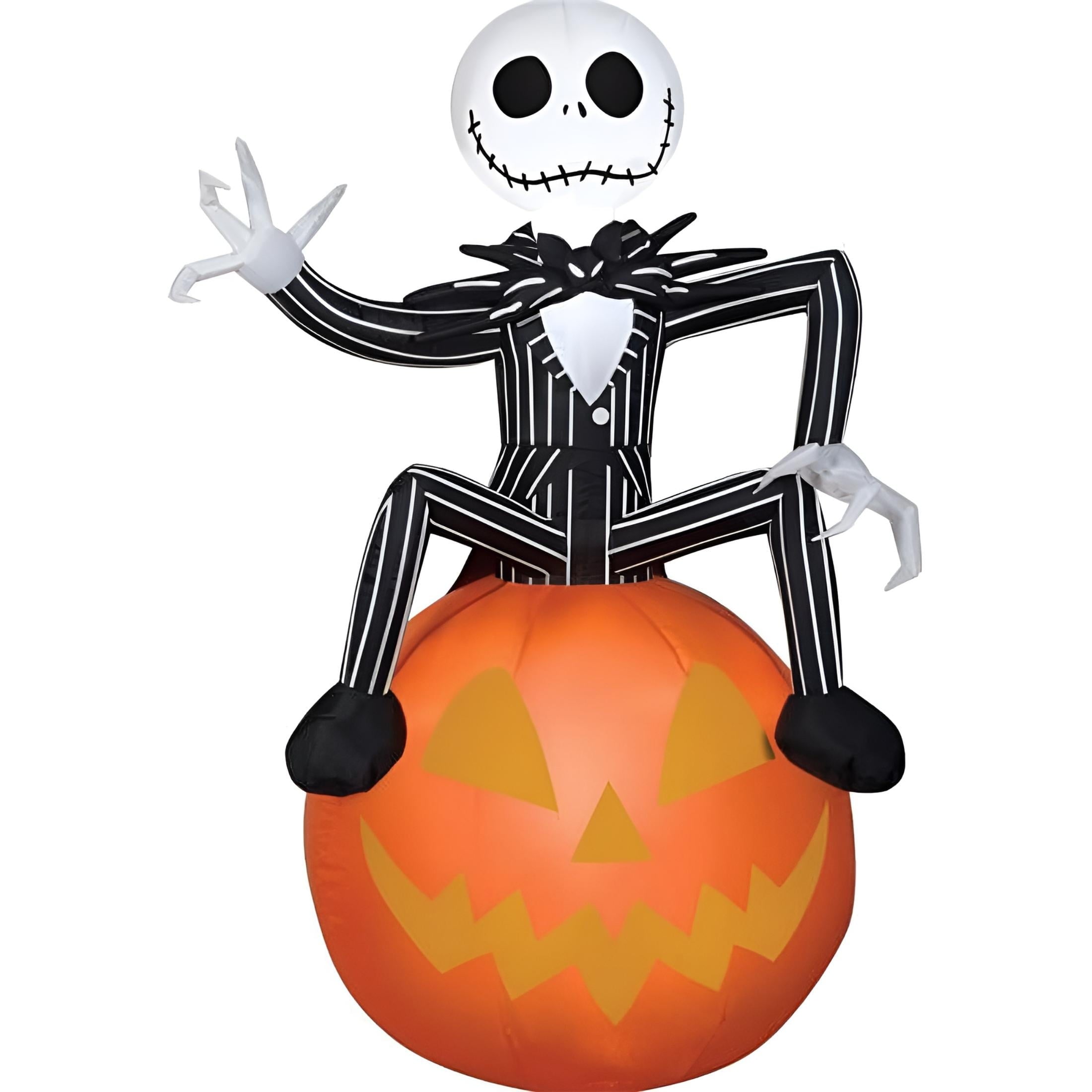 Airblown Inflatable Nightmare Before Christmas Jack on Pumpkin Disney, 3.5 ft Tall, Multicolored