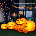 Gymax Inflatable Pumpkin Combo Halloween Decoration 7.5ft Length w/ LED Lights