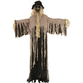 Spooky Yard™ 6 ft Standing Halloween Scarecrow Yard Decoration with LED Green Eyes, HHSCR-5FLS