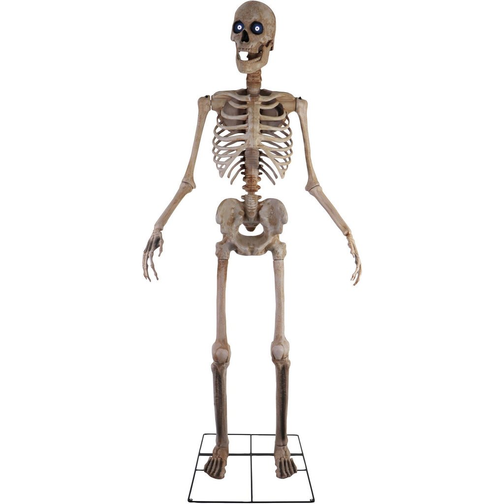 8 ft Tall Motion-Activated Towering Skeleton, Premium Talking Halloween Animatronic Decoration, Plug-In, HHTWRSKEL-2FLSA
