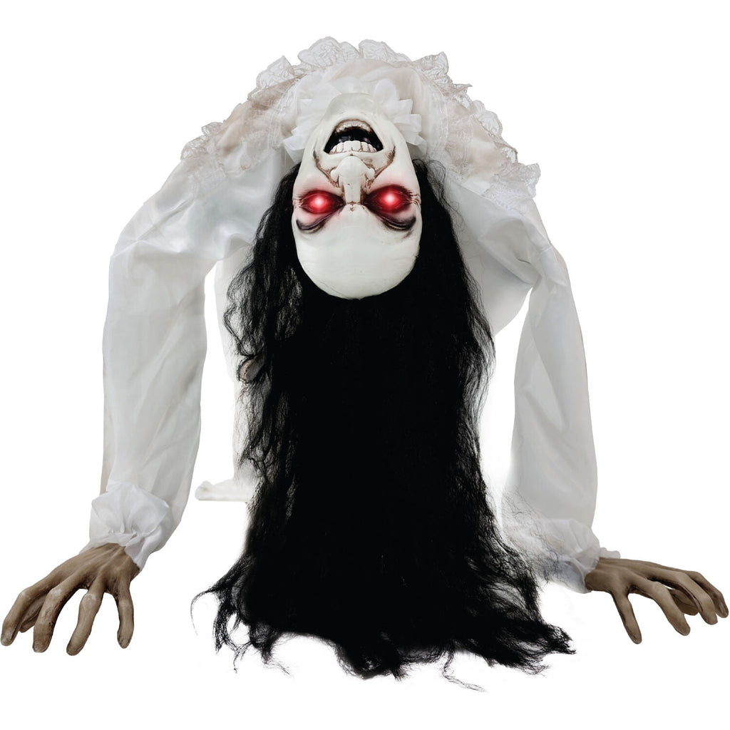 Lifesize 35" Animatronic Possessed Woman with Lights and Sound, Halloween Decoration,HHLADY-11FLSA