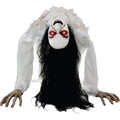 Lifesize 35" Animatronic Possessed Woman with Lights and Sound, Halloween Decoration,HHLADY-11FLSA