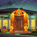 9.5ft Halloween Inflatable Pumpkin Arch with LED Lights - Outdoor/Indoor Yard Decoration for Halloween Party & Home