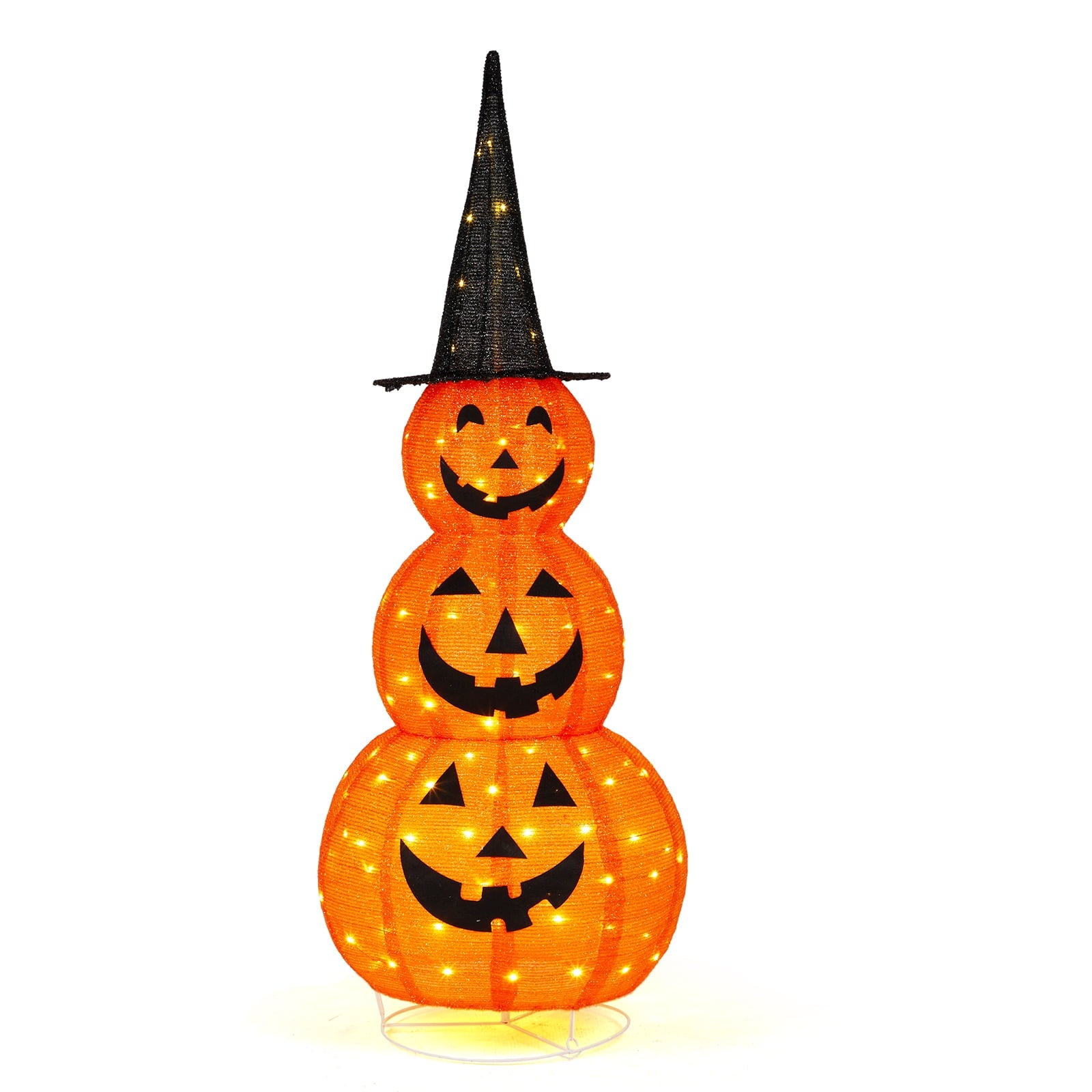 Spooky Yard™ 3FT Pumpkins Halloween Lighted Pumpkin Outdoor Decoration for Holiday Lawn Garden Party,2Pcs