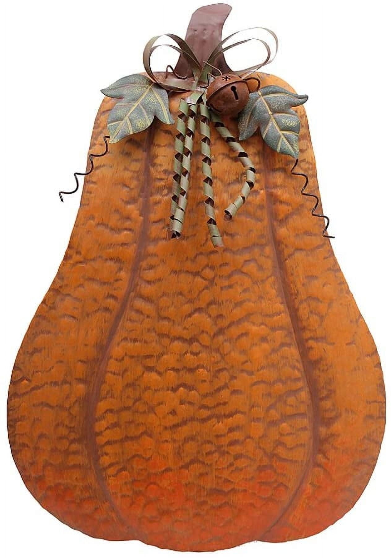 Metal Pumpkin Harvest Fall Decor Thanksgiving Halloween Outdoor Yard Garden Decor Free Standing Pumpkin Decorations for Home (H-24.5")