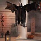 LED Lighted Animated Winged Grim Reaper Halloween Decoration - 50"