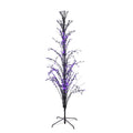 Pre-Lit Cascade Outdoor Halloween Twig Tree - 6' - Purple Lights