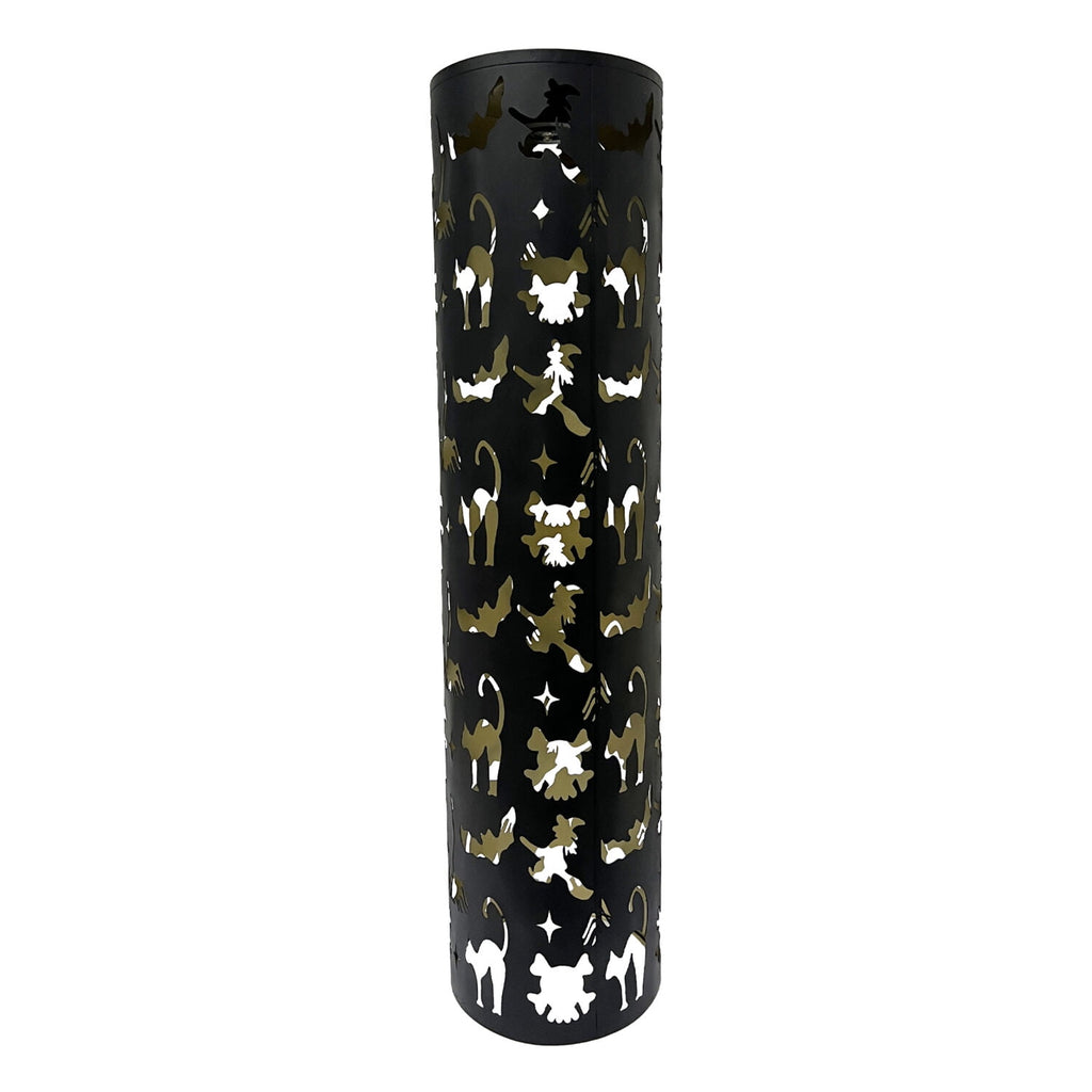 Pillar Lantern Black Halloween Décor with LED Cat/Ghost Cutouts, 2.7-Ft