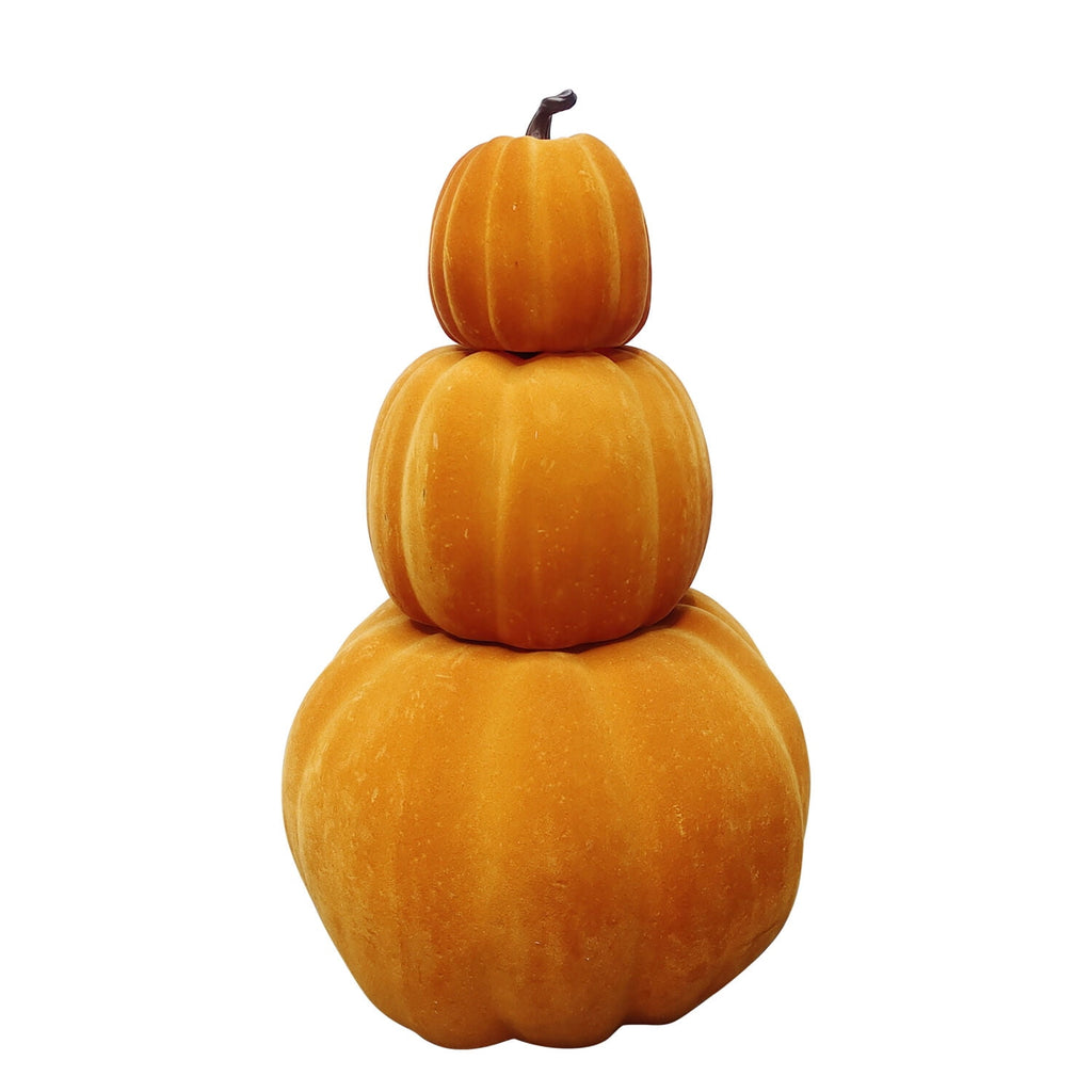 Pumpkin Stack Orange Halloween & Thanksgiving Décor with Stakes, 2.4-Ft