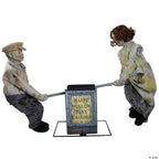Animated See-Saw Dolls Halloween Decoration - 36 in x 48 in