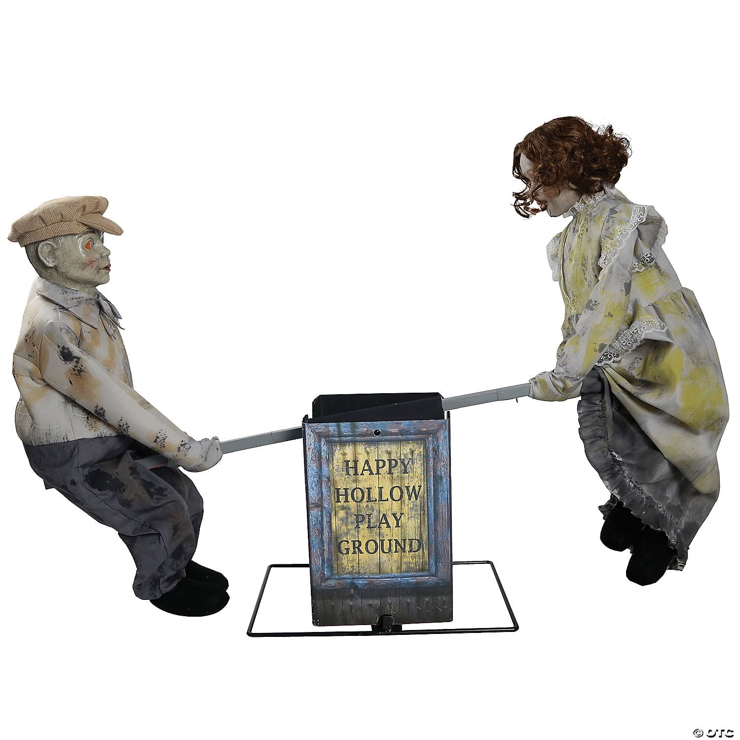 Animated See-Saw Dolls Halloween Decoration - 36 in x 48 in