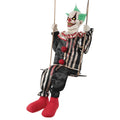 Animated Swinging Chuckles the Clown Halloween Decoration - 62 in x 16 in x 18 in