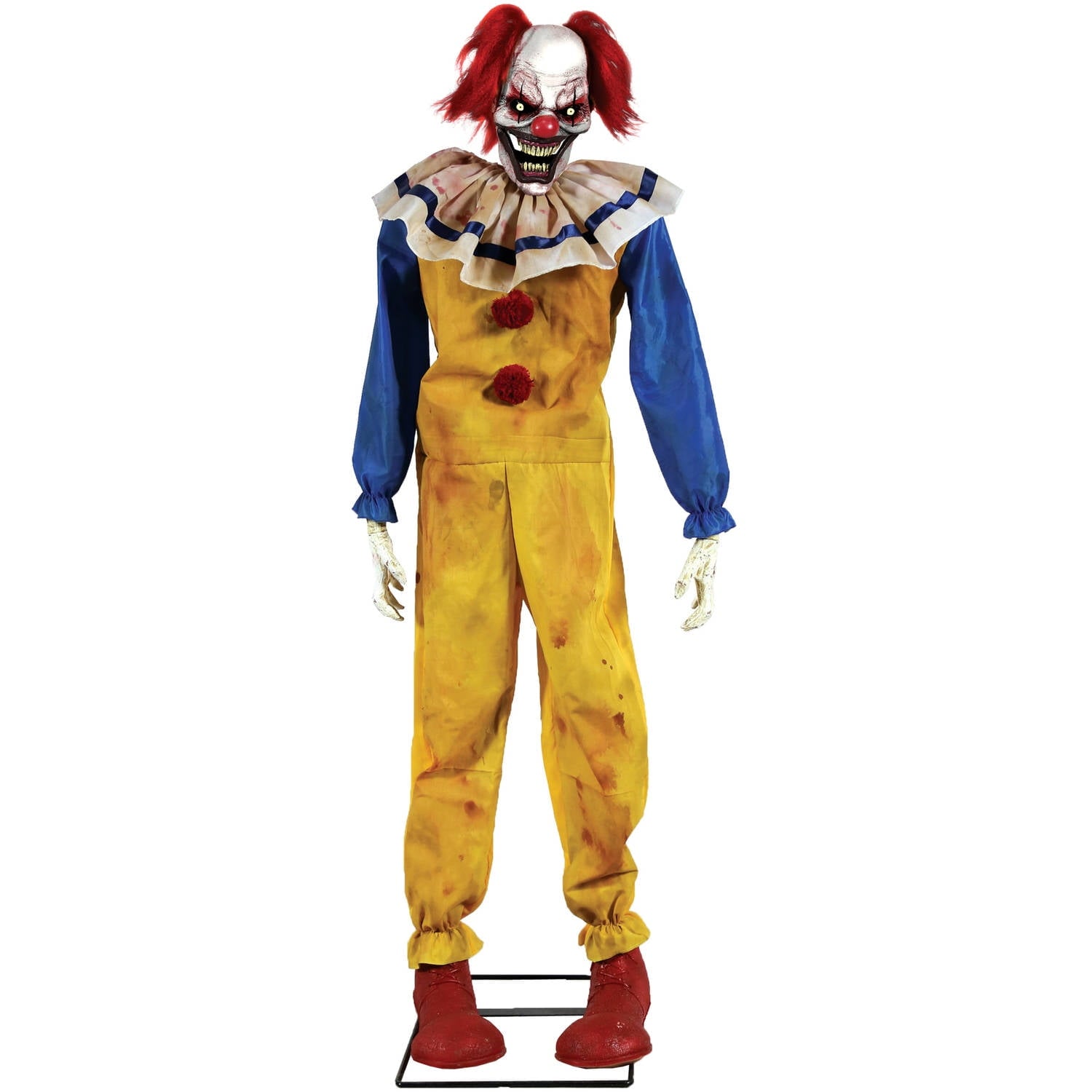 Animated Twitching Clown Halloween Decoration - 5 ft