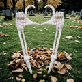 Halloween Skeleton Stakes Decorations, Love Pose 2 Piece Hands Arms with Lawn Stakes for Outdoor Yard Garden Decor