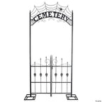 Halloween Cemetery Archway Gate 8.5 Ft Haunted House Graveyard Entrance Prop