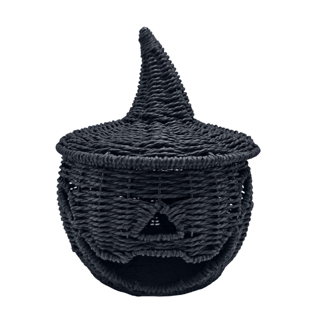 Spooky Yard™ THOPBPRK 2026 Black Halloween Woven Pumpkin Jack-O'-Lantern, Pumpkin, USE LED Candle, Rattan Fall for Home, 1Pack 11.8 Inch A