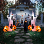 12 ' Halloween Ghost & Pumpkin Outdoor Halloween Inflatables for Patio Garden Decor,1 Pcs