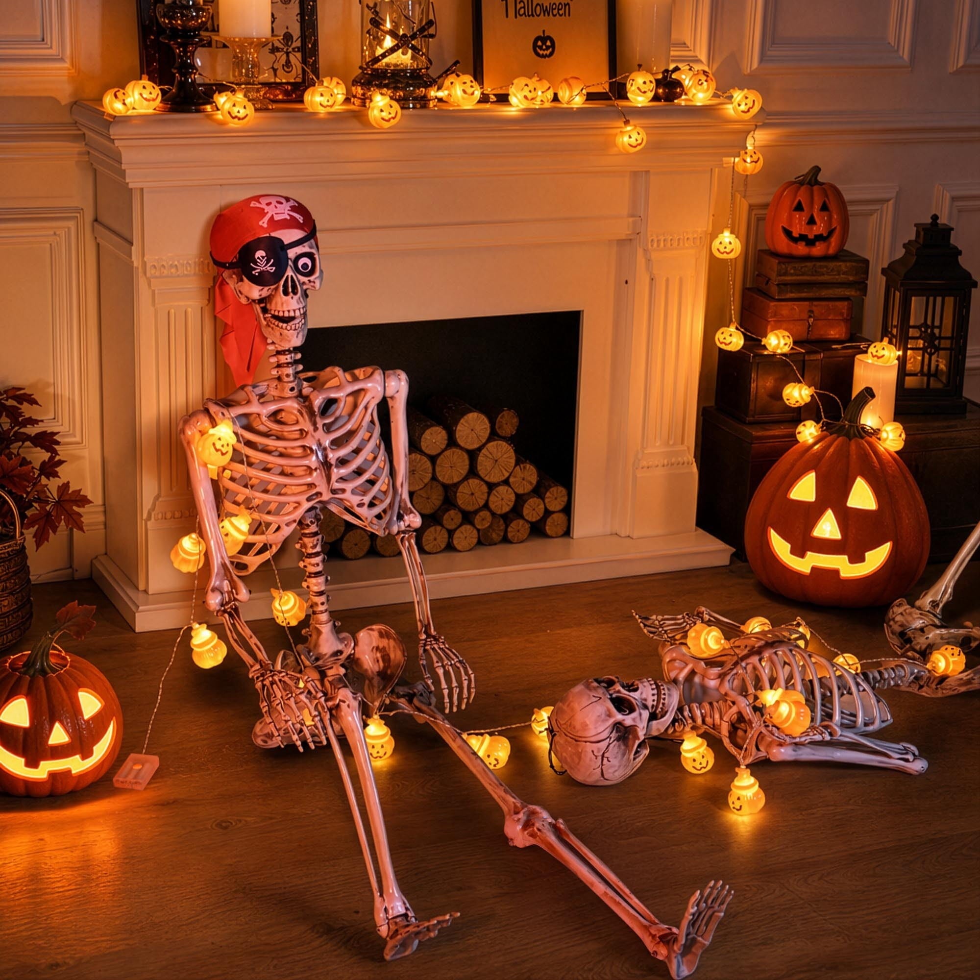 Spooky Yard™ Yescom Pirate Life Size Skeleton Poseable Full Size 5.6 Ft Haunted House 2026