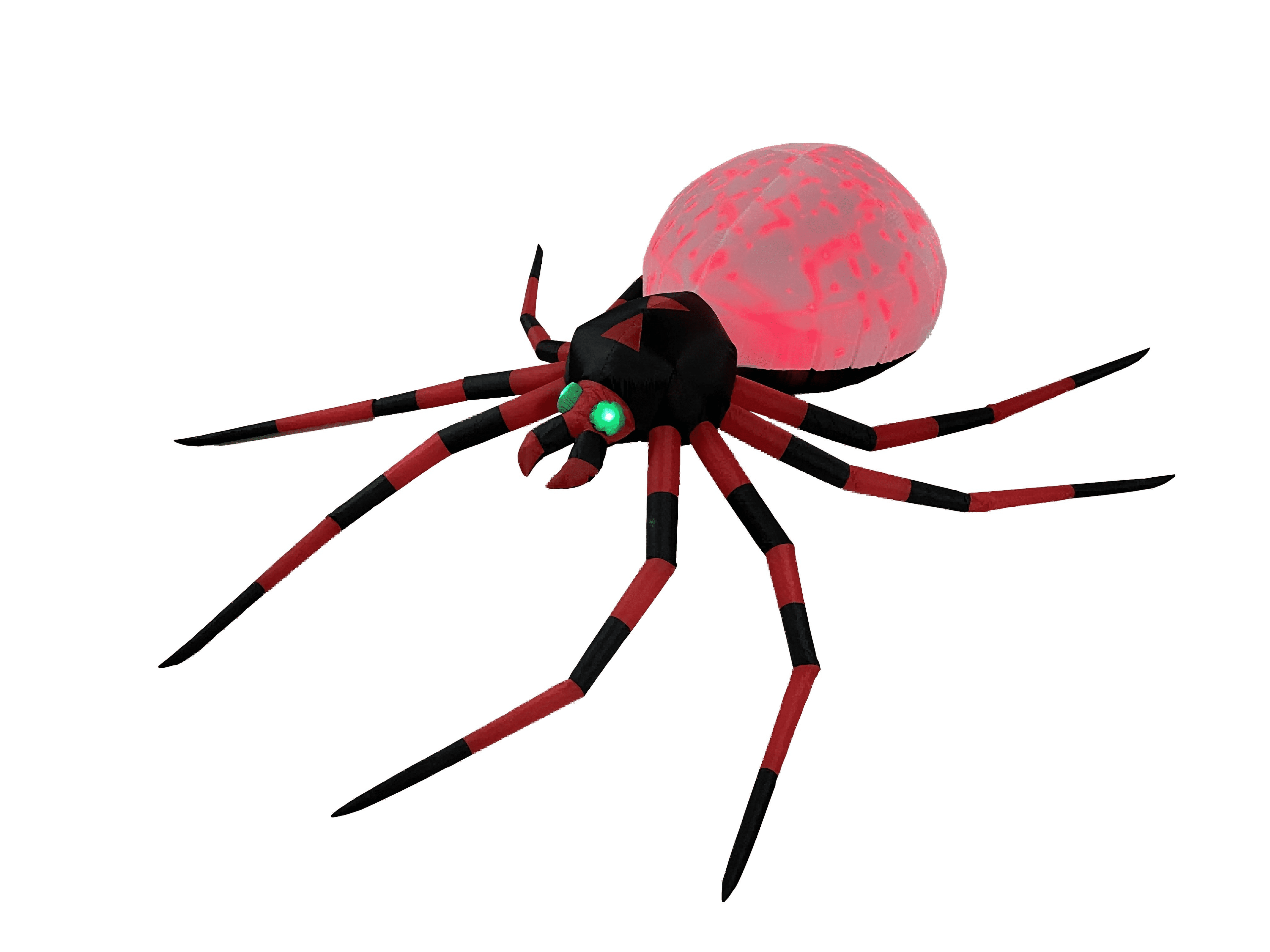 12FT Halloween Inflatable Spider with Disco Lights, Outdoor Yard & Garden Decoration, Party and Lawn Display, Pink