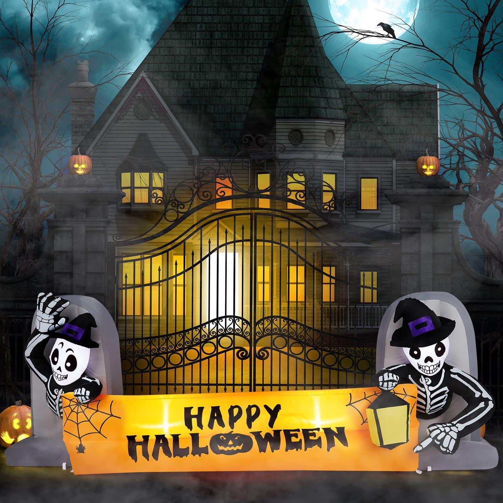 10 FT Halloween Inflatables Ghost Tombs Decor Outdoor Halloween Decoration