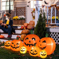 7 FT Halloween Inflatables Pumpkin, Halloween Decoration 7 Blow up Pumpkins w/ Build-in LEDs for Halloween Party