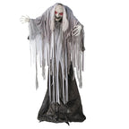 5 Ft. 5" Animated Standing Wrinkled Reaper with Hair Halloween Decoration