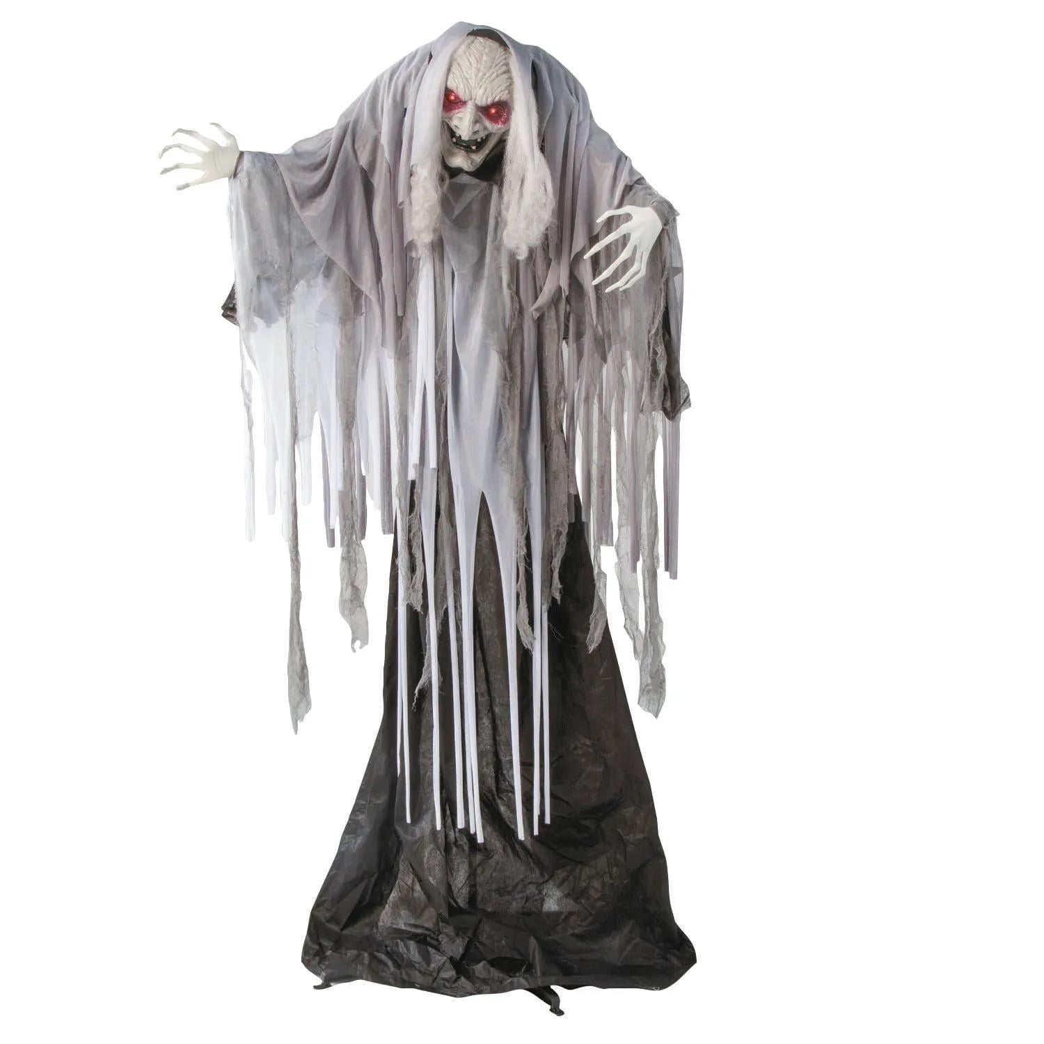 5 Ft. 5" Animated Standing Wrinkled Reaper with Hair Halloween Decoration